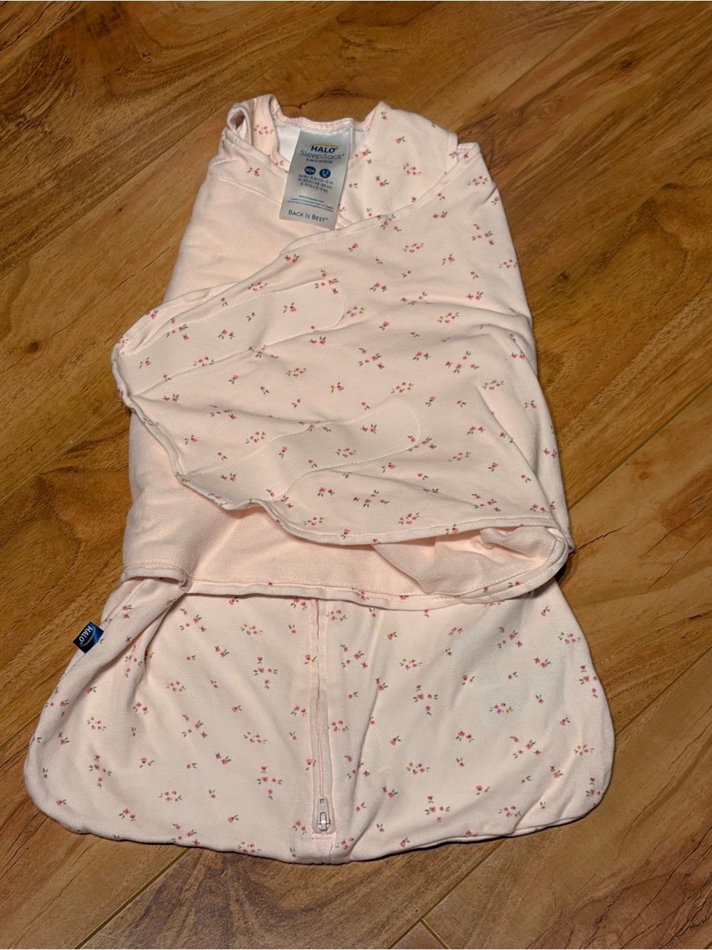 Halo Cotton Swaddle Sleepsack - NB/0-3M - Pink Floral